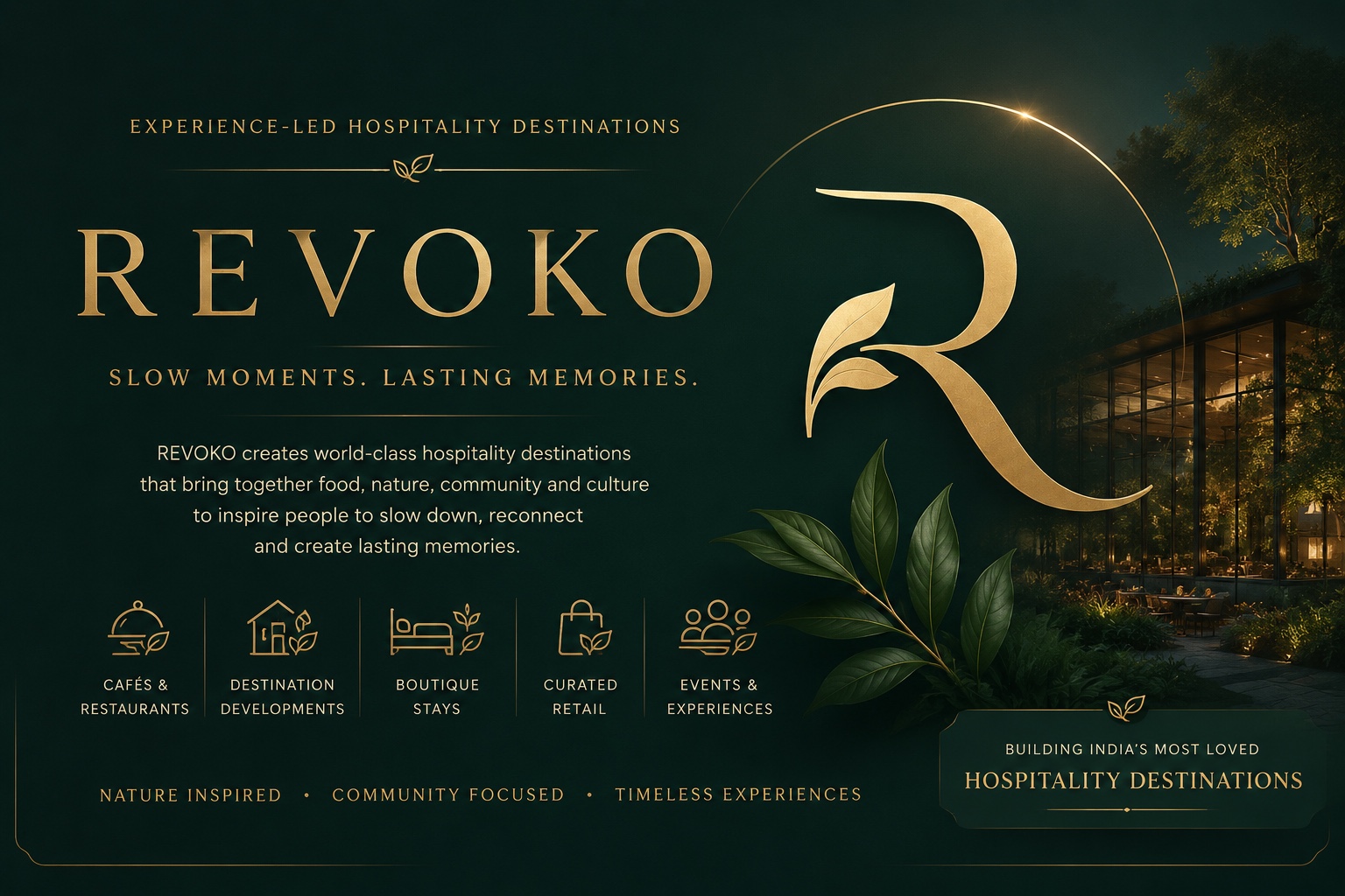 REVOKO experience-led hospitality destination brand visual